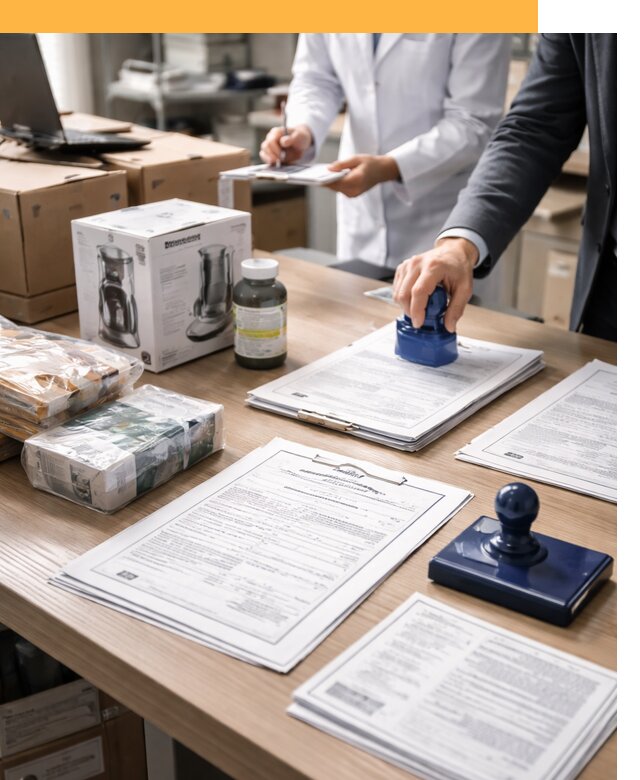 Сертификация импортных товаров от 12202 с таможенным сопровождением